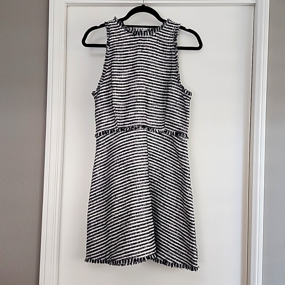Zara striped textured dress